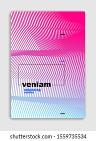 Art linear vector minimalistic trendy brochure design, cover template, geometric halftone gradient. For Banners, Placards, Posters, Flyers. Perfect and unlike, pattern texture.