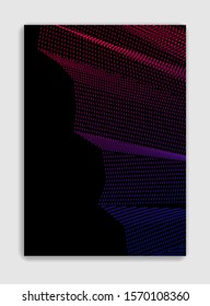 Art linear vector minimalistic trendy brochure design, cover template, geometric halftone gradient. For Banners, Placards, Posters, Flyers. Perfect and unlike, pattern texture.