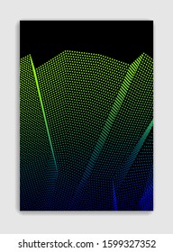 Art linear vector minimalistic trendy brochure design, cover template, geometric halftone gradient. For Banners, Placards, Posters, Flyers. Perfect and unlike, pattern texture.