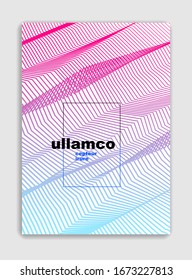 Art linear vector minimalistic trendy brochure design, cover template, geometric halftone gradient. For Banners, Placards, Posters, Flyers. Perfect and unlike, pattern texture.