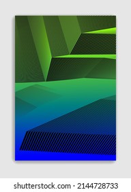 Art linear vector minimalistic trendy brochure design, cover template, geometric halftone gradient. For Banners, Placards, Posters, Flyers. Perfect and unlike, pattern texture.