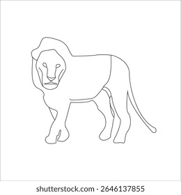 Arte de un Vector de león