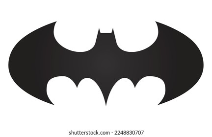 art logo black isolated white background bat vector template