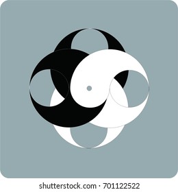 Art For Logos. Decoration elements. Black and White Art. Bio Hazard icon. Vector