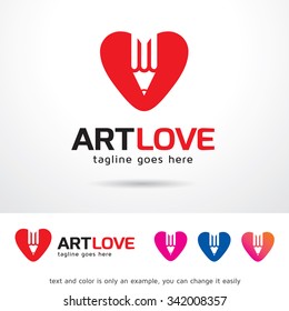 Art Love Logo Template Design Vector