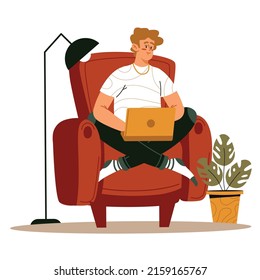 A art of a man working under lamp light