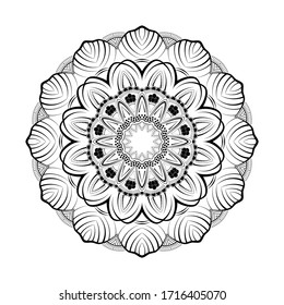 Mandala de arte, diseño de fondo cuadrado