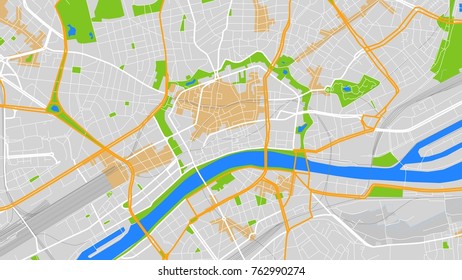 Art Map City Frankfurt Stock Vector (Royalty Free) 762990274 | Shutterstock