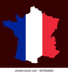 Art map of France flat