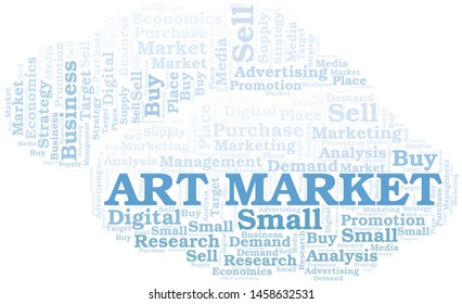 Art Market word cloud. Vector made with text only