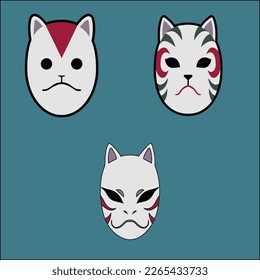 Art Masks Vector Illustration Kitten