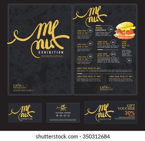 Art menu cafe and restaurant design template.