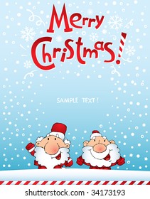 Art merry christmas greeting card