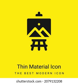 Art minimal bright yellow material icon