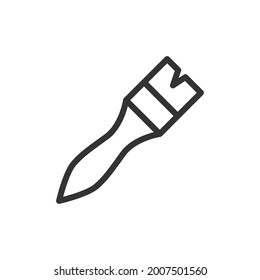 Art minimal line icon. Web stroke symbol design. Art sign isolated on a white background. Premium line icon.