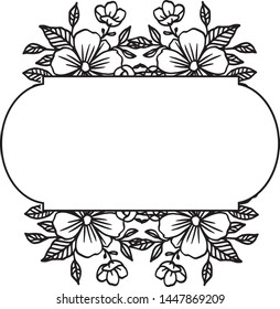 Art modern with cute flower, pattern unique card, beautiful decorative. Vector