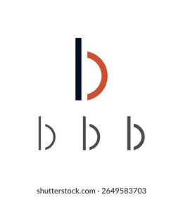 Arte moderna letra minúscula B fez estilo logotipo, ilustração vetorial 10 EPS