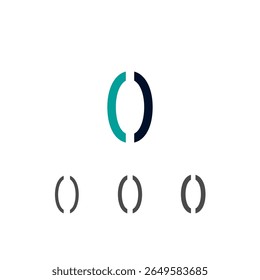 Art modern lowercase letter O made logo style, vector illustration 10 EPS