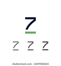 Art modern lowercase letter Z made logo style, vector illustration 10 EPS