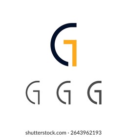 Art modern uppercase letter G made logo style, vector illustration 10 EPS