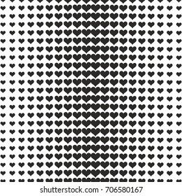 art monochrome hearts pattern background vector