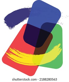 Kunstbewegung mit Farbkombinationen