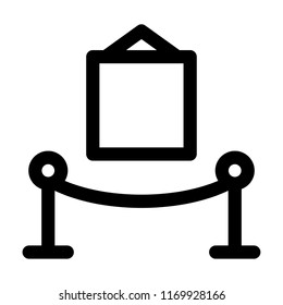 Art Museum Icon Logo Outline Vector
