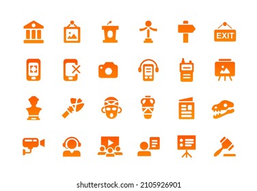 art and museum icon set