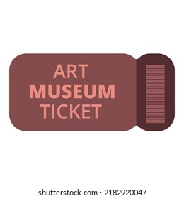 Art museum ticket icon cartoon vector. Pass concert. Admit ticket