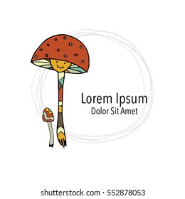 Art mushroom, sketch for your design