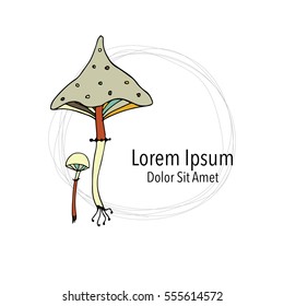 Art mushroom, sketch for your design