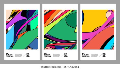 Art and Music colorful psychedelic abstract background for New Year Festival 2025