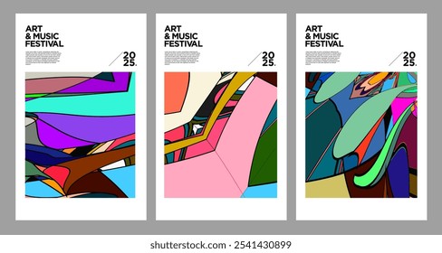 Art and Music colorful psychedelic abstract background for New Year Festival 2025