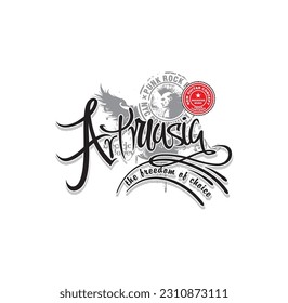 Art Music,The Freedom Of Choice, typography graphic design, for t-shirt prints, vector illustration. 
