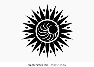 Art of a natural view with white background