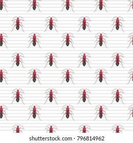art nature background beetle bug. red wing fly.wallpaper concept illustration. vector