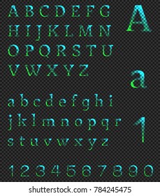 art neon alphabet