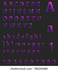 art neon alphabet