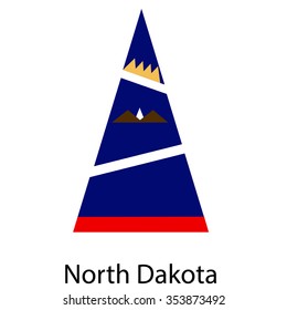 Art North Dakota flag christmas tree