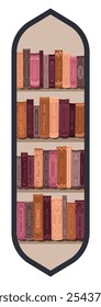 Art Nouveau Bookmark. Paper bookmark. Vertical postcards. Vector.