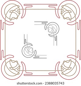 Art nouveau border element design