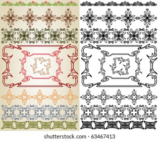 art nouveau cross element