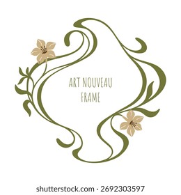 Quadro decorativo Art Nouveau. Ilustrações vetoriais.
