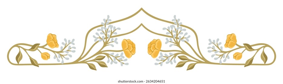 Art Nouveau elegant border. Decorative element. Vector.
