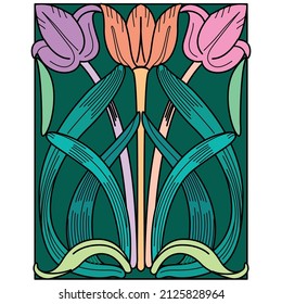 Elementos Art Nouveau para el diseño de monogramas, invitaciones, menús, etiquetas, sitios web, catálogos, folletos de cafés y boutiques. Vectores.