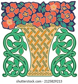 Art Nouveau elements for design of monograms, invitations, menus, labels, websites, catalogs, brochures of cafes and boutiques. Vectors.