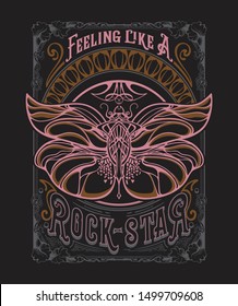 Art Nouveau Fake Rock Band Poster Illustration