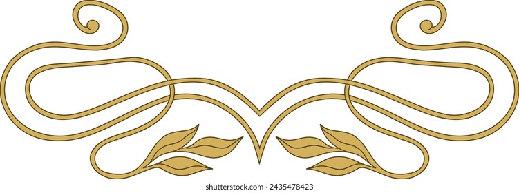 Art Nouveau floral border. Decorative element. Vector.