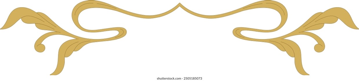 Art Nouveau floral border. Decorative element. Vector.