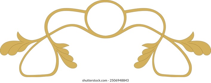 Art Nouveau floral border. Decorative element. Vector.